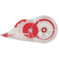 Корректор канцелярский "BRAUBERG" ленточный 5мм*12м в блистере 1 шт.(24)