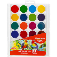Краски акварельные "BRAUBERG" Магия цвета 24 цвета.(30)