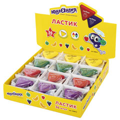 Ластик "ЮНЛАНДИЯ" Трио 35*35*10мм треугольный 1 шт.(36)