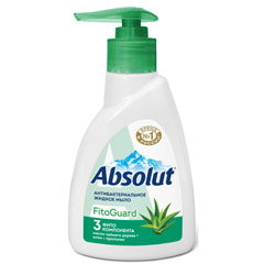 Мыло жидкое "ABSOLUT NATURE FITOGUARD" антибактериальное алоэ с диспенсером 250 гр.(10)