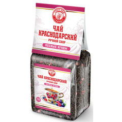 Чай "КРАСНОДАРСКИЙ" ручной сбор черный лесные ягоды м/уп. прозрачная 100 гр.(10)