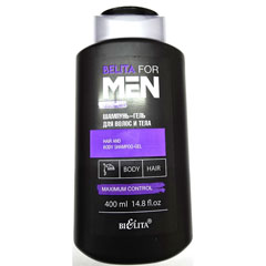 Шампунь "BIELITA FOR MEN" гель для волос и тела 400 мл.(10)