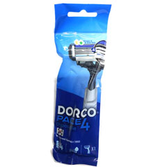 Бритвенный станок "DORCO PACE" одноразовый мужской 4 лезвия плавающая головка, увлажняющая полоска 1 шт.(10)