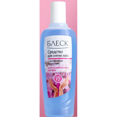 Жидкость для снятия лака "БЛЕСК" багульник с успокаивающим эффектом пластик 100 мл.(50)