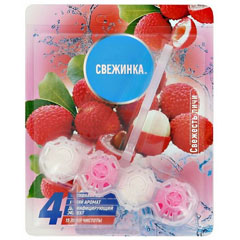 Освежитель "СВЕЖИНКА" WC блистер 4 в 1 свежесть личи 50 гр.(12)