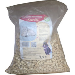 Наполнитель "КУСИК" для кошачьего туалета древесный 3,5 л./2 кг.(408)