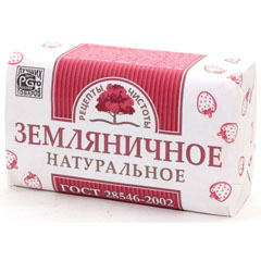 Мыло туалетное "ЗЕМЛЯНИЧНОЕ" натуральное 180 гр.(36)
