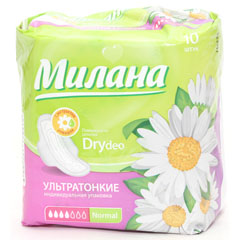 Прокладки "МИЛАНА" Ультра драй део нормал ромашка 10 шт.(54)