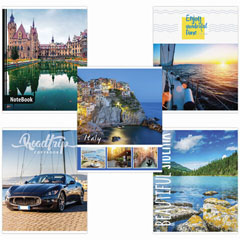 Тетрадь общая "BRAUBERG" Микс скоба А5 в линейку 48 листов 1 шт.(10)