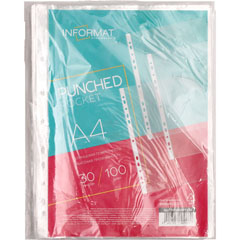 Папка-вкладыш/файл "IN ФОРМАТ" формат А 4 прозрачные гладкие 100 шт.(1)